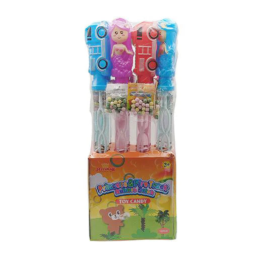 Princess & Fire Truck Bubble Stick Candy Toy