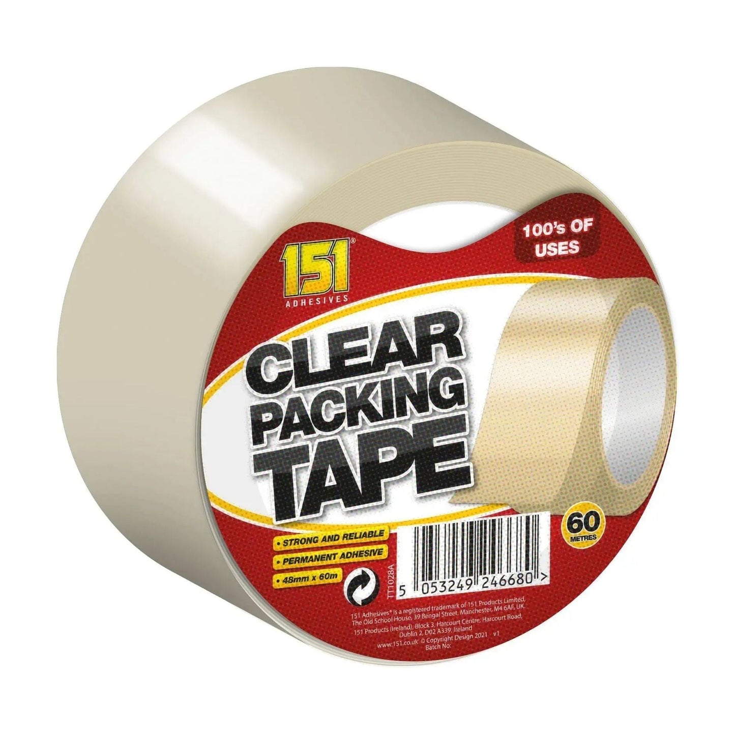 151 Clear Packing Tape 60 Metres Box of 12