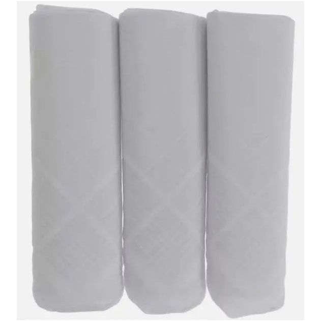 3 Pack Men's Handkerchiefs - Box of 12