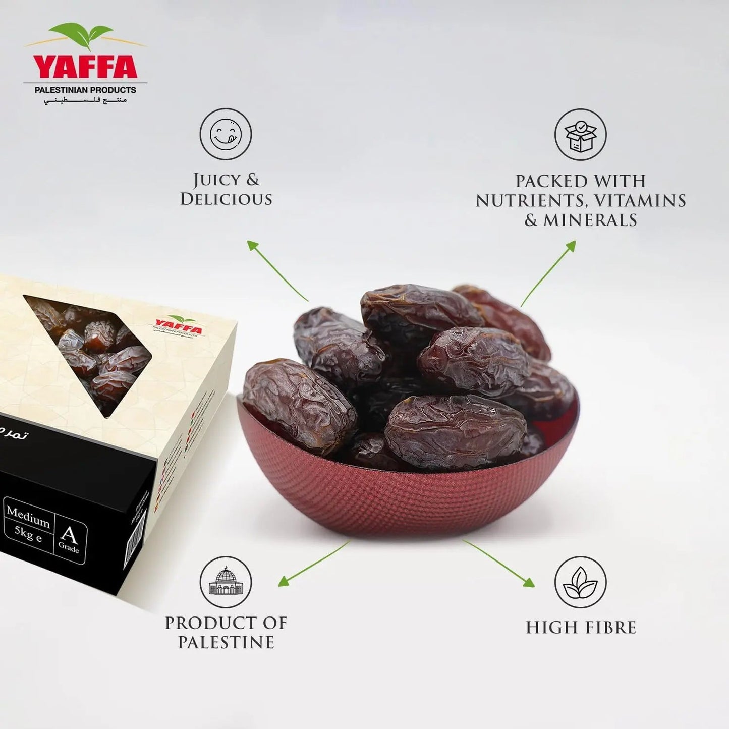 Palestinian Medjoul Medium (Premium) - 5kg - Yaffa