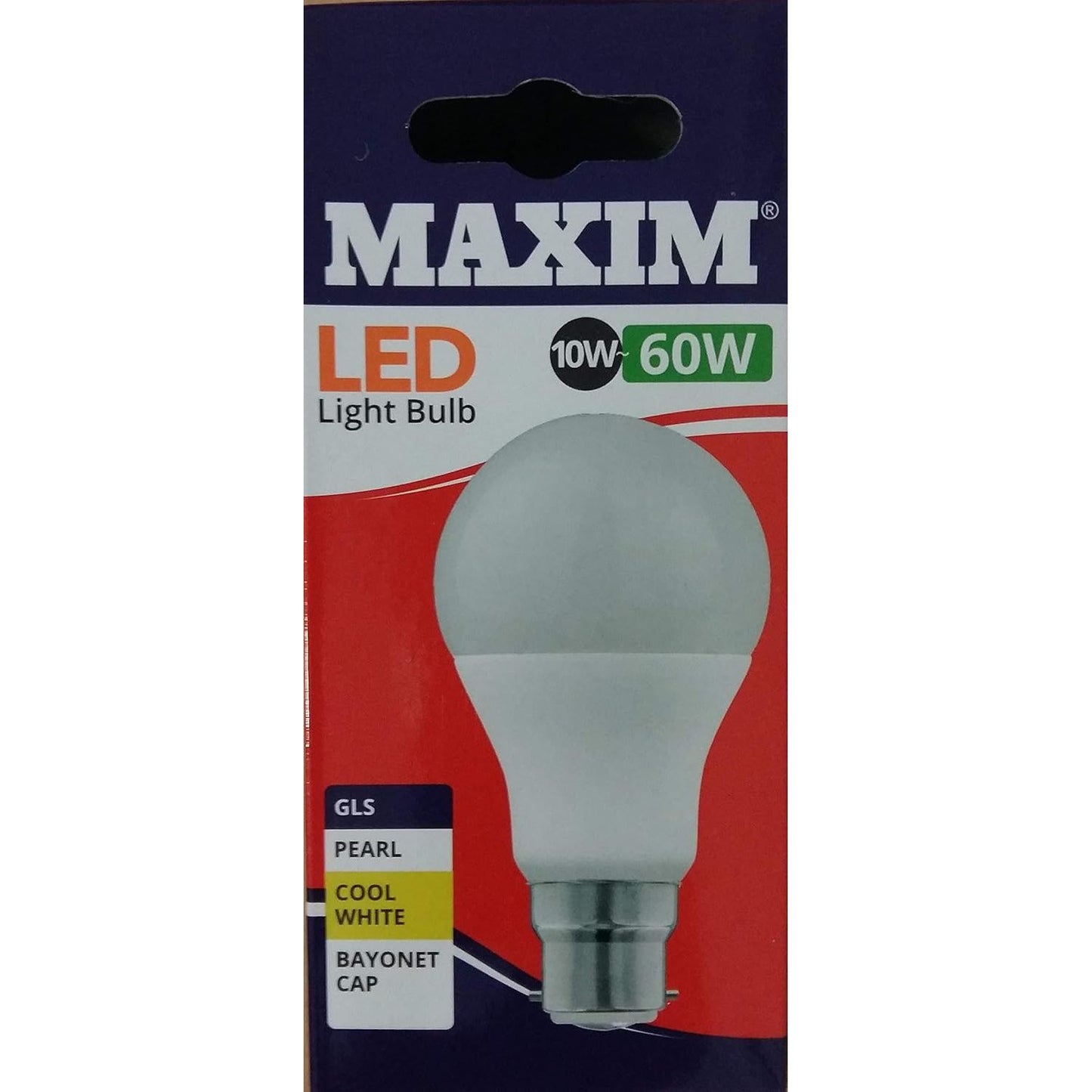 Maxim LED 9w=60w Cool White Classic Pearl Large Bayonet Cap B22/BC