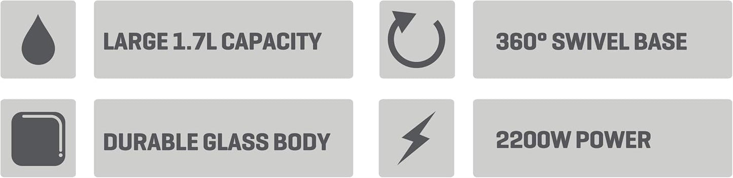 Glass Kettle With LED 1.7L