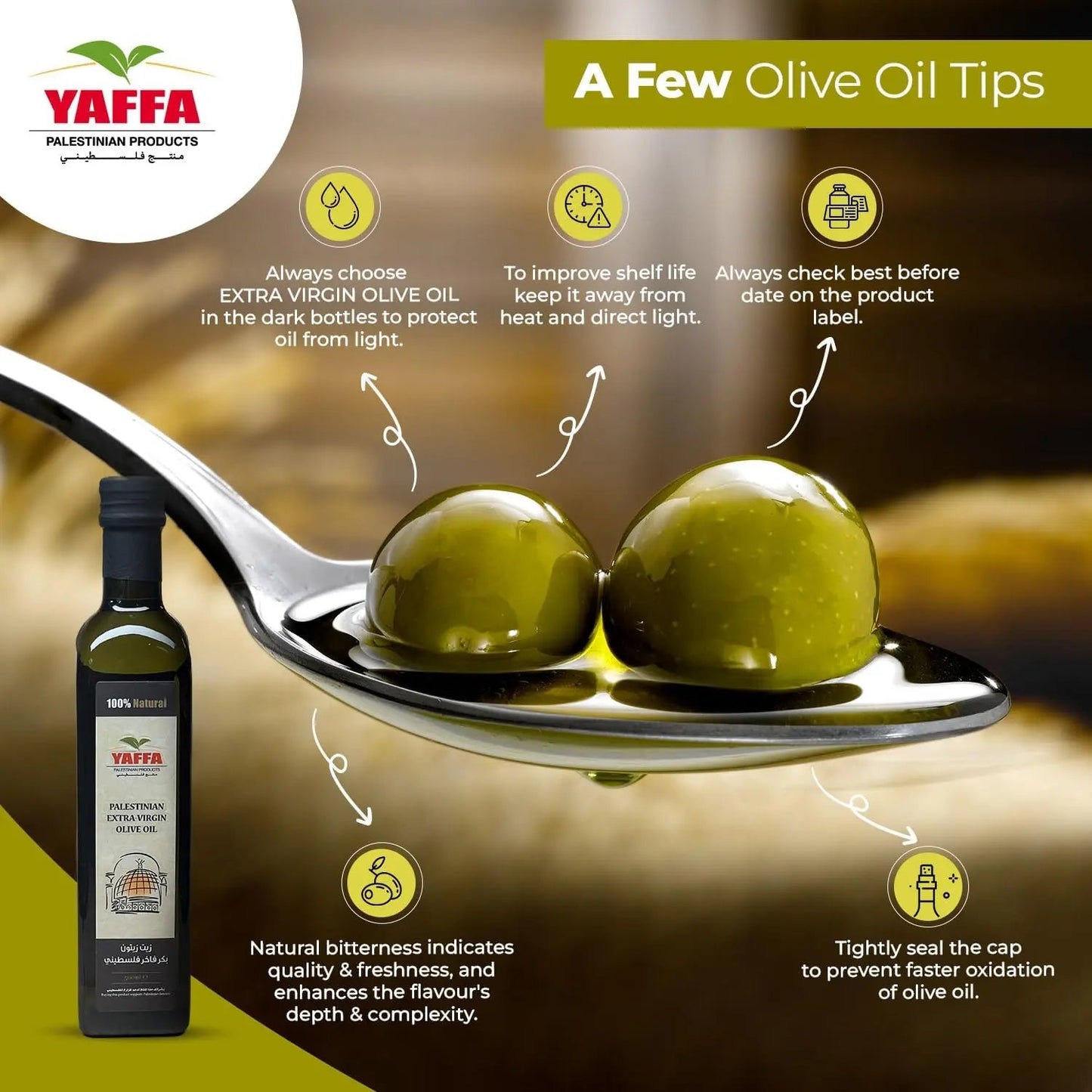 Extra Virgin Olive Oil - 500ml - Yaffa Box of 12