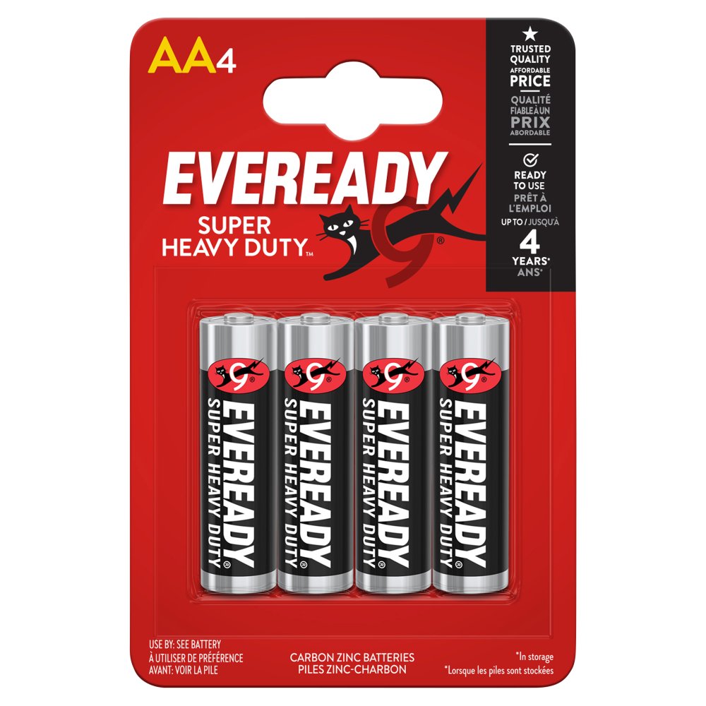 Eveready Super Heavy Duty AA 4 Pack x 12