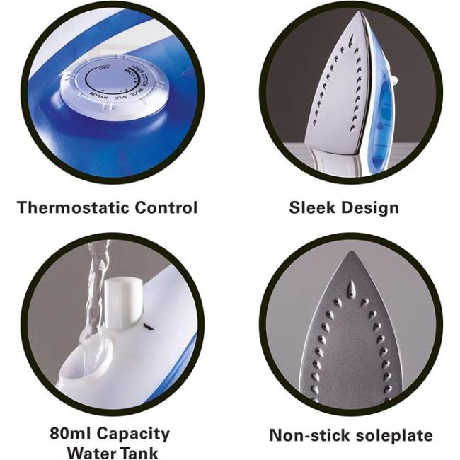 Daewoo 1800W Steam Dry Iron