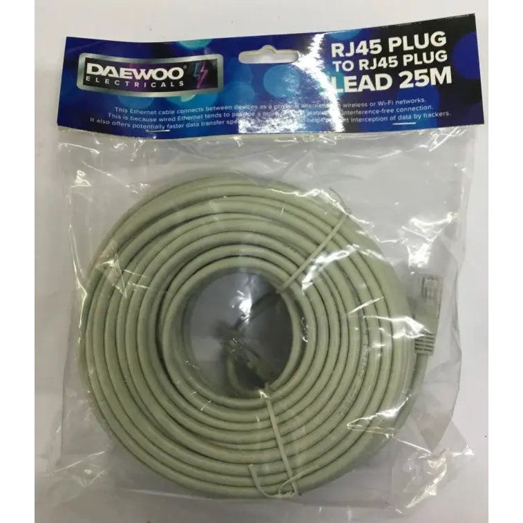 RJ45 Plug To RJ45 Plug Lead 25M
