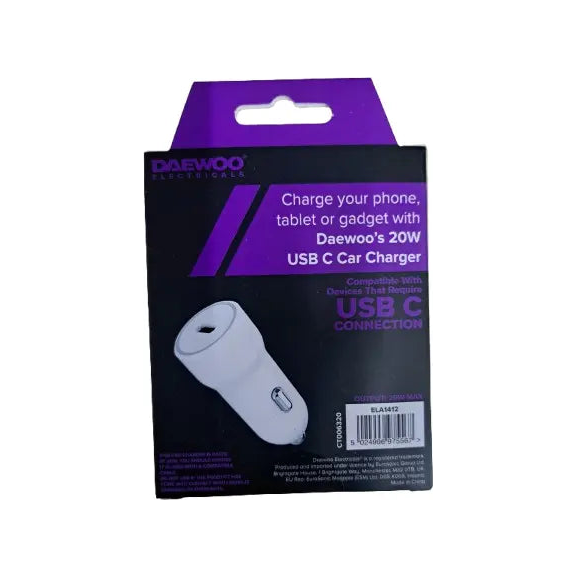 Daewoo 20w Type C Car Charger