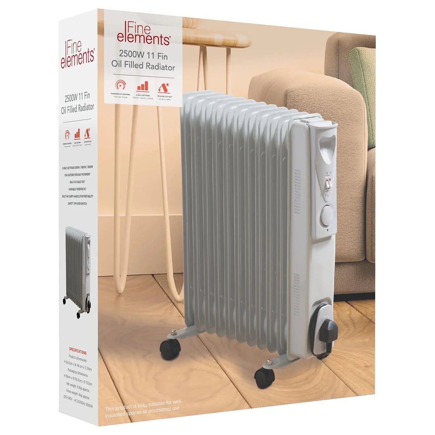 2500w Oil Filled Radiator 11 Fin