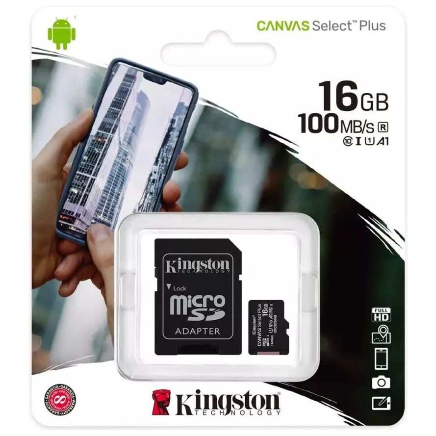 16GB Micro SD Card Canvas Select Plus SDCS2 Class 10 With SD Adapter