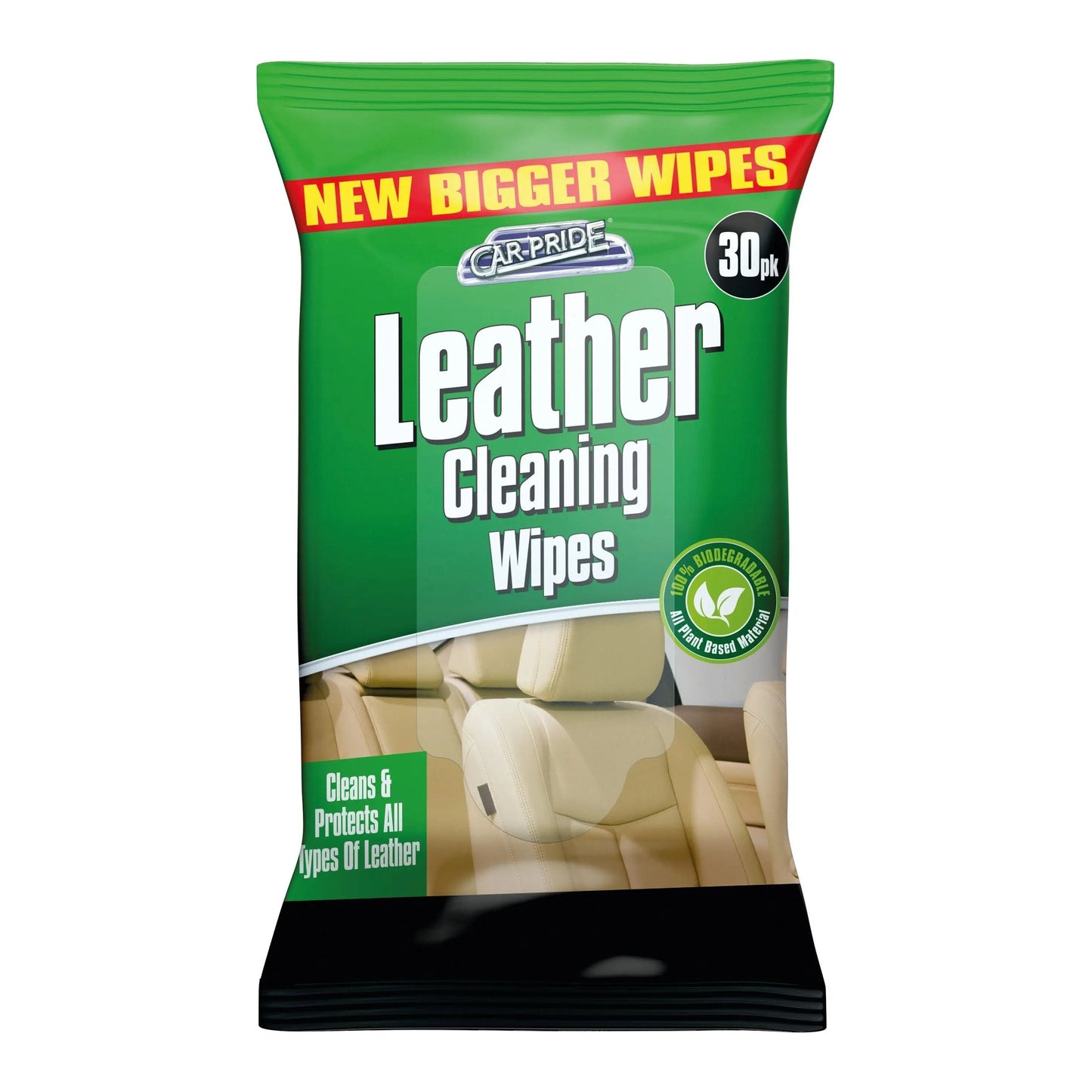 Leather Cleaning Biodegradable Wipes 30pk - Box of 20