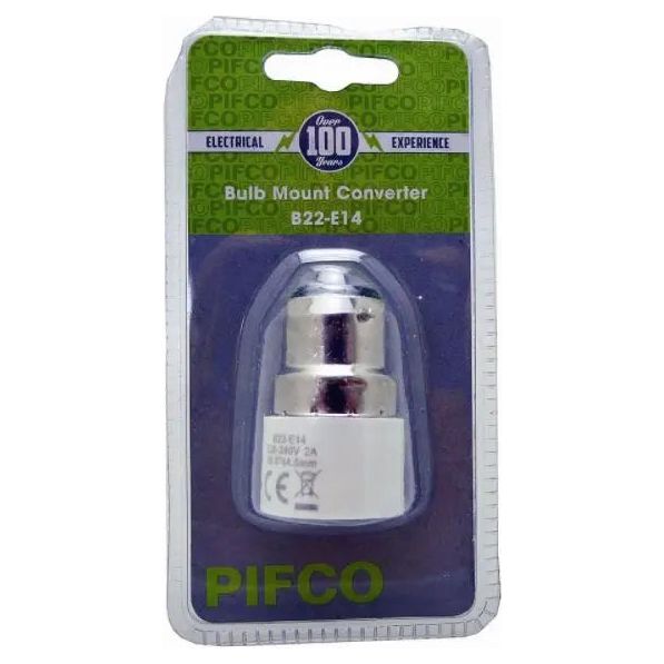 Pifco Bulb Mount Converter B22-E14 - Box of 10