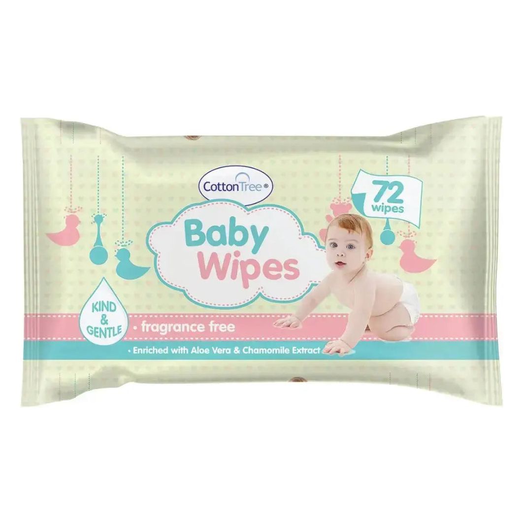Baby Wipes 72 Pack - Box of 12