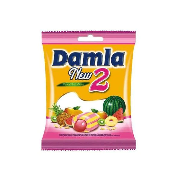 24 x Damla Tropical Fruits Watermelon Chews 90g