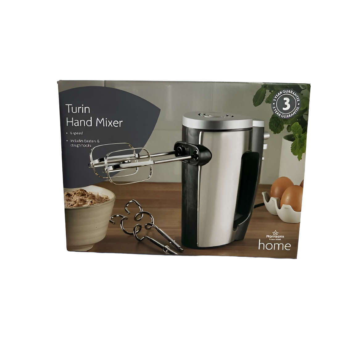 Hand Mixer 6 Speed Includes Beaters And Dough Hooks