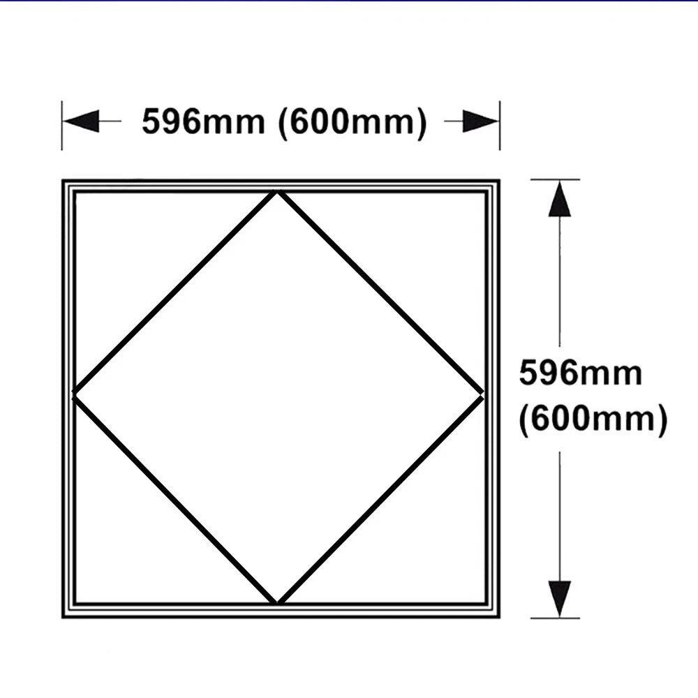 72W LED Frame Diamond Panel Light 6500K 2 pack.