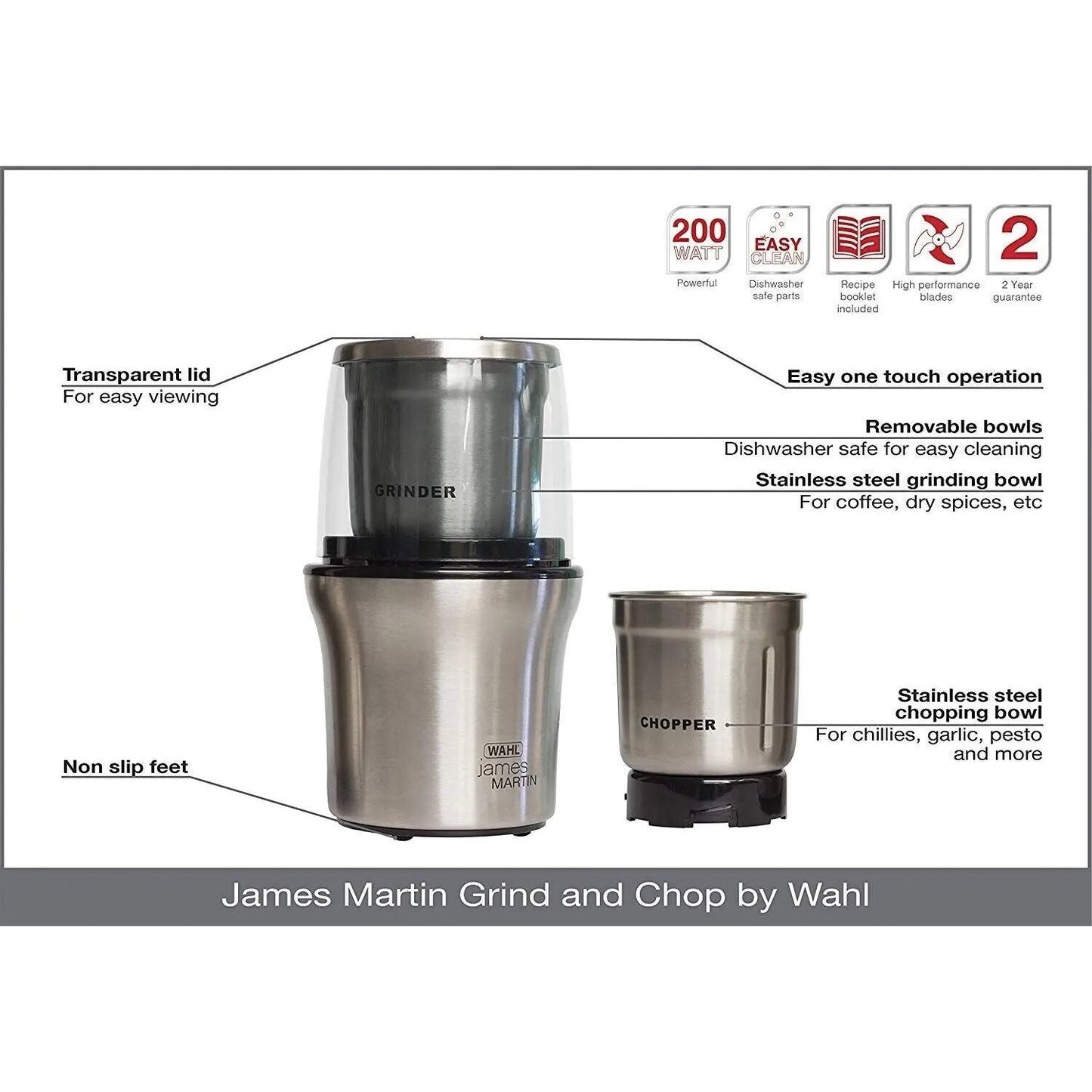 Wahl Grind and Chop 200W James Martin