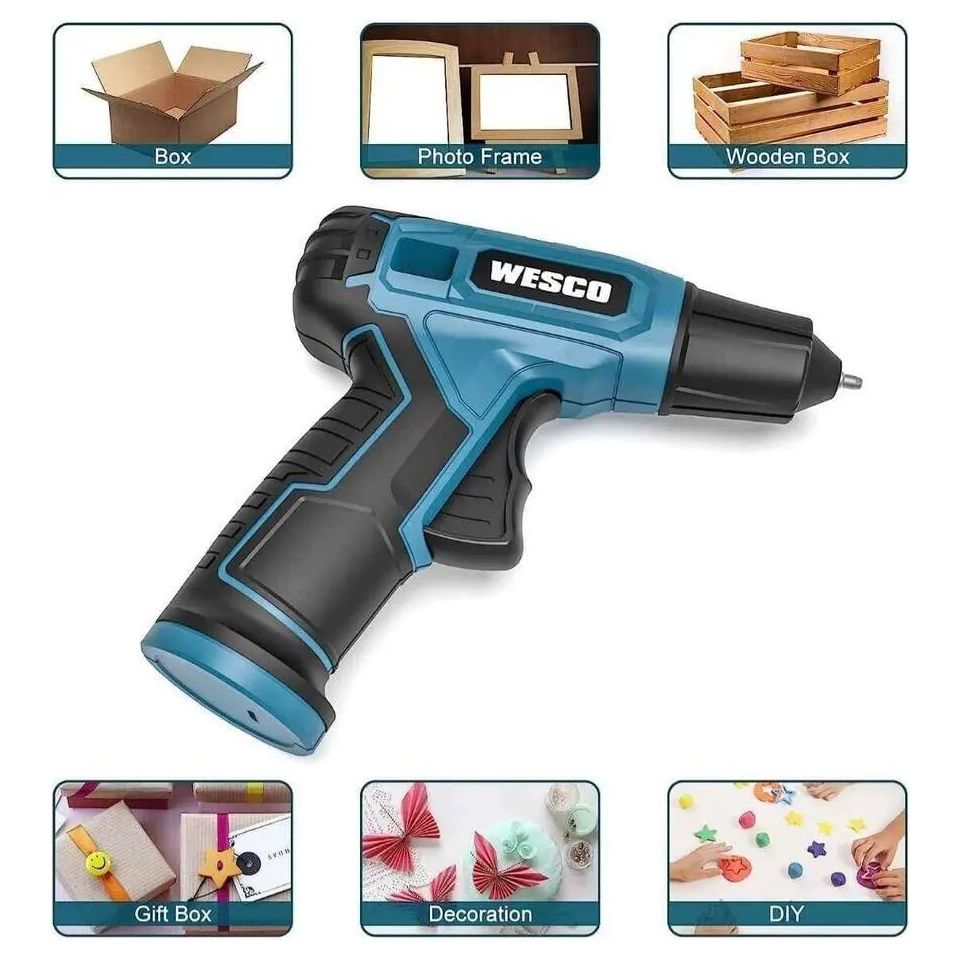 Wesco Glue Gun 3.6V with 10 Glue Sticks