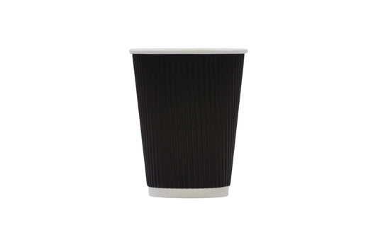 20 x 25 12oz Black Ripple Cups