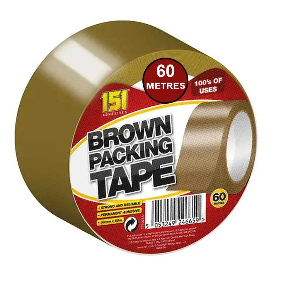 151 Brown Packing Tape 60 Metres Box of 12