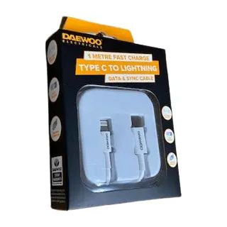 1 Metre Type C To Lightning Fast Charge Daewoo - Box of 6