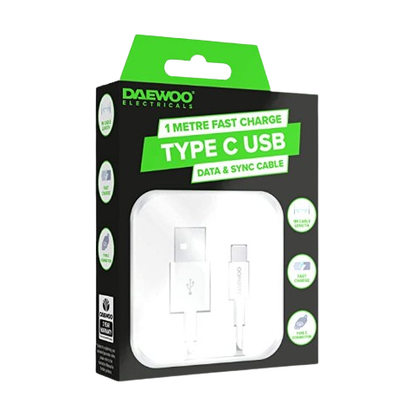 1 Metre USB-A to USB-C Fast Charge Cable