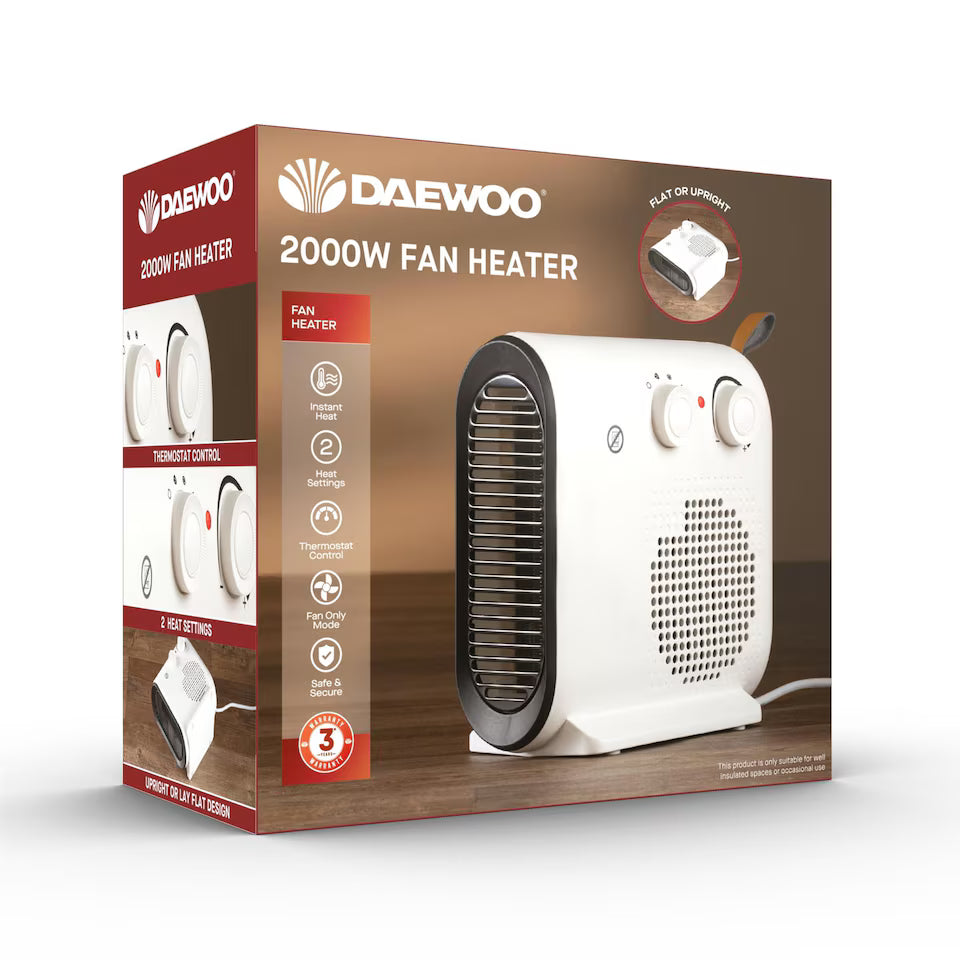 Daewoo Portable Fan Heater 2000W
