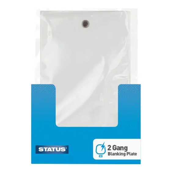 2 Gang Blanking Plate Status - Box of 10