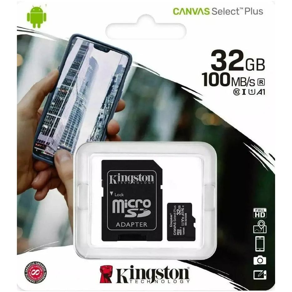 64GB Kingston Class 10 Micro SD SDHC Memory Card with Adapter 100MB/s Speed