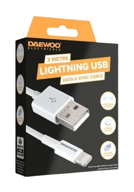3 Metre USB-A to 8 Pin Lightning Cable