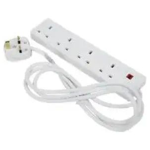 4 Gang 2 Metre with Neon Extension Lead