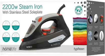 Homelife Typhoon 2200w Steam Iron Non-stick Soleplate
