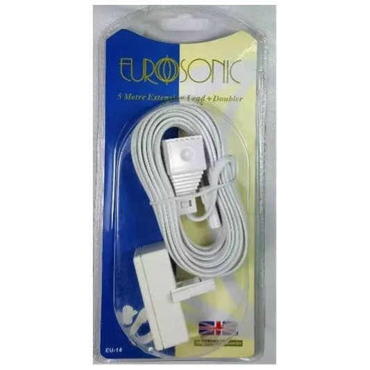 5 Metre Extension Lead And Doubler Eurosonic - Box of 10
