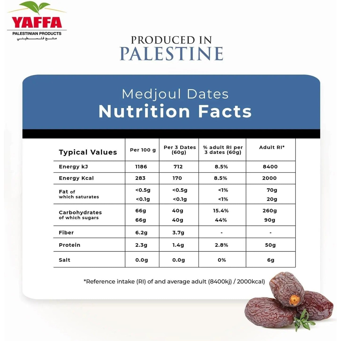 Palestinian Delights Medjoul Large - 5kg - Yaffa