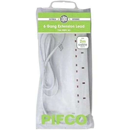6 Gang 2 Metre Surge Protected