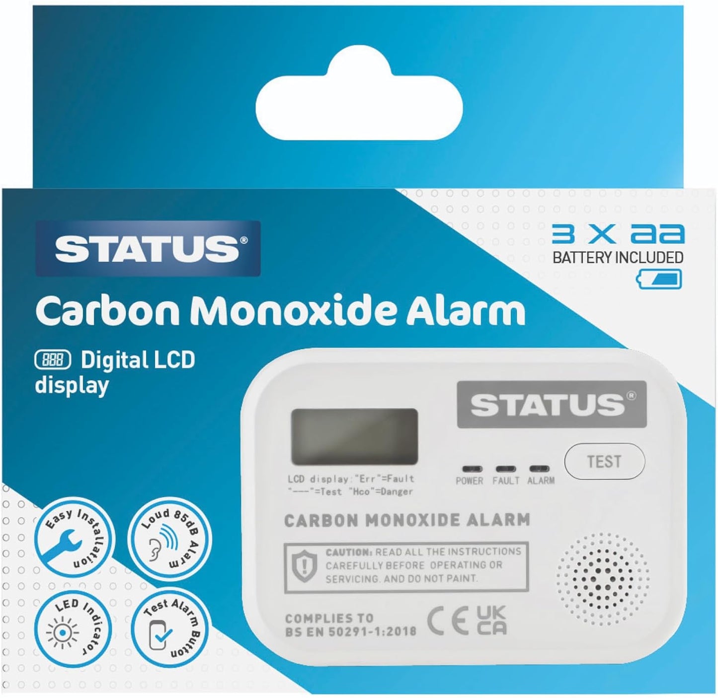 Status Carbon Monoxide Alarm - Box of 3