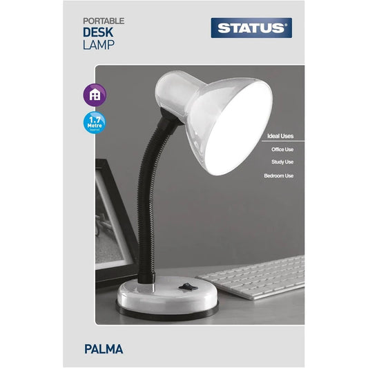 Portable Desk Lamp Tuscan Palma SILVER - Status