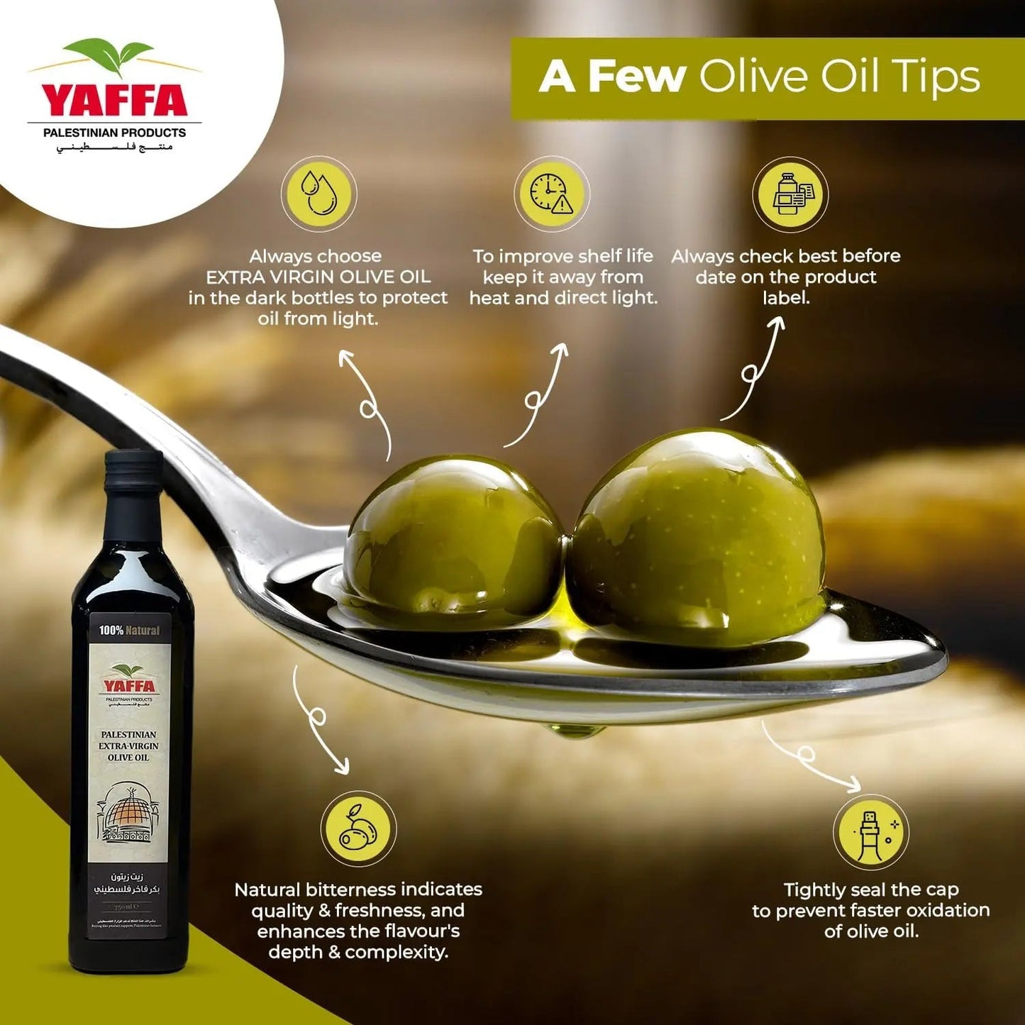 Extra Virgin Olive Oil - 750ml - Yaffa Box of 12