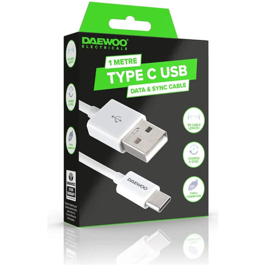 1 Metre Type C USB Data And Sync Charge Cable - Box of 6