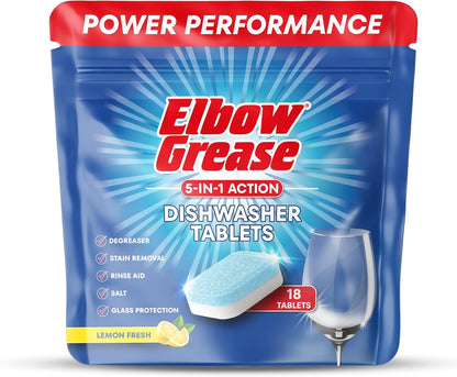 Elbow Grease Dishwasher Tablets 18pk x 6