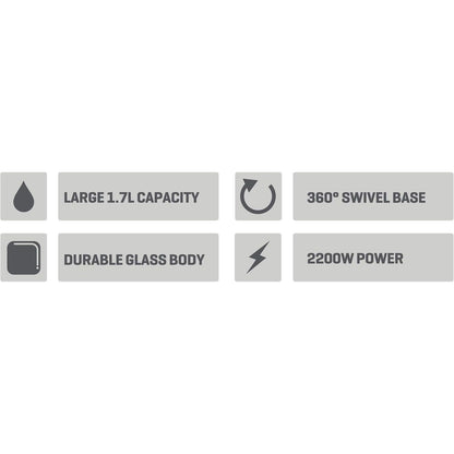 Glass Kettle With LED 1.7L