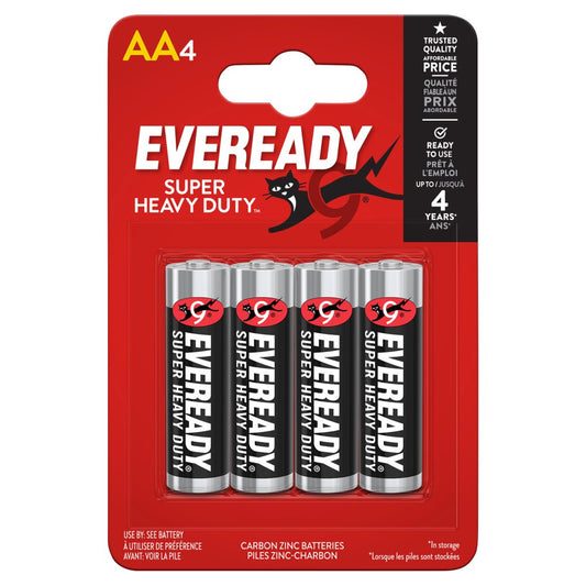Eveready Super Heavy Duty AA 4 Pack x 12