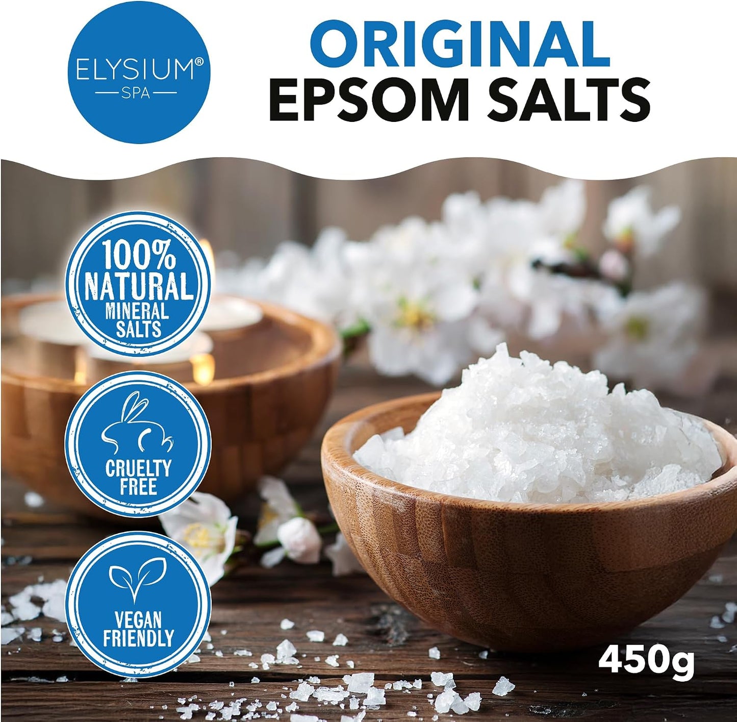 Elysium Spa Epsom Salts Original 450g x 12