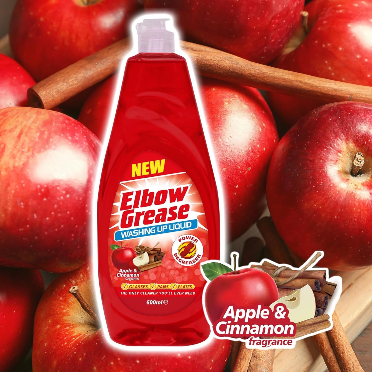 Washing Up Liquid Apple & Cinnamon 600ml