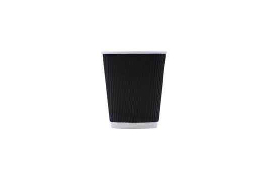 20 x 25 8oz Black Ripple Cups