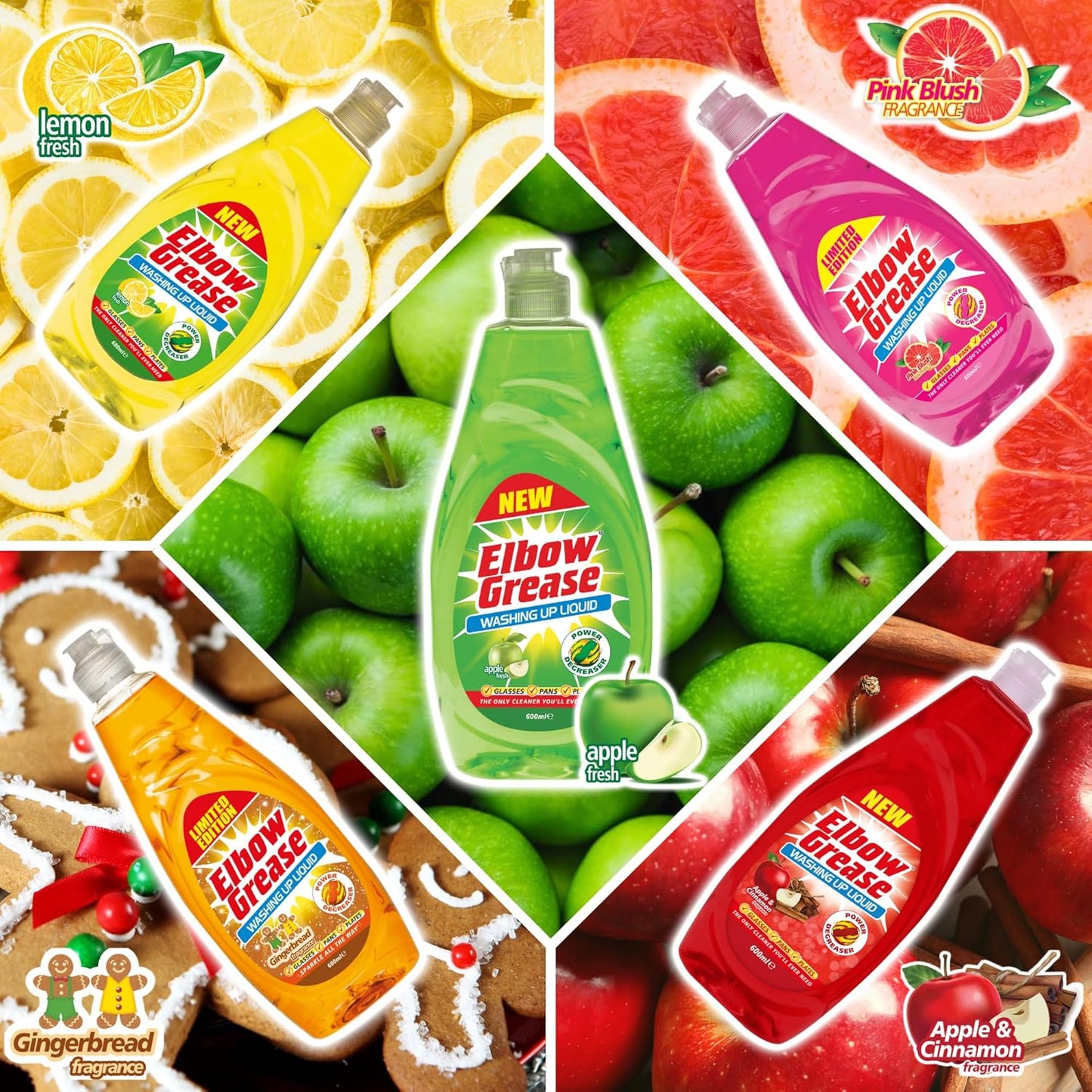 Washing Up Liquid Apple & Cinnamon 600ml