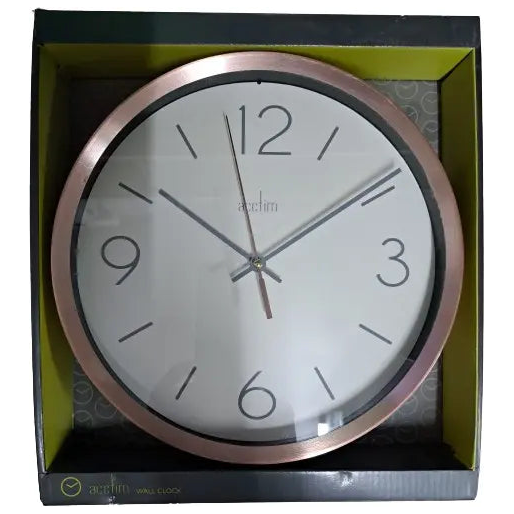 Acctim Wall Clock Rose Gold With White Dial
