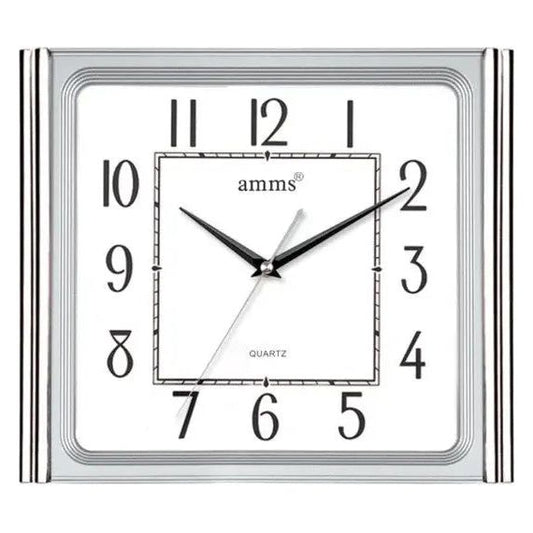 Amms Wall Clock AMB-7720FKS Silver