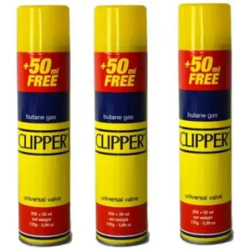 Butane Gas Universal Valve 300ml Clipper 12 Pack