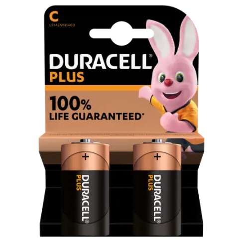 C Duracell Plus 2 pk - Box of 10
