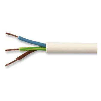 3183Y 3-Core Mains Cable 2.5mm, 25A 50m White